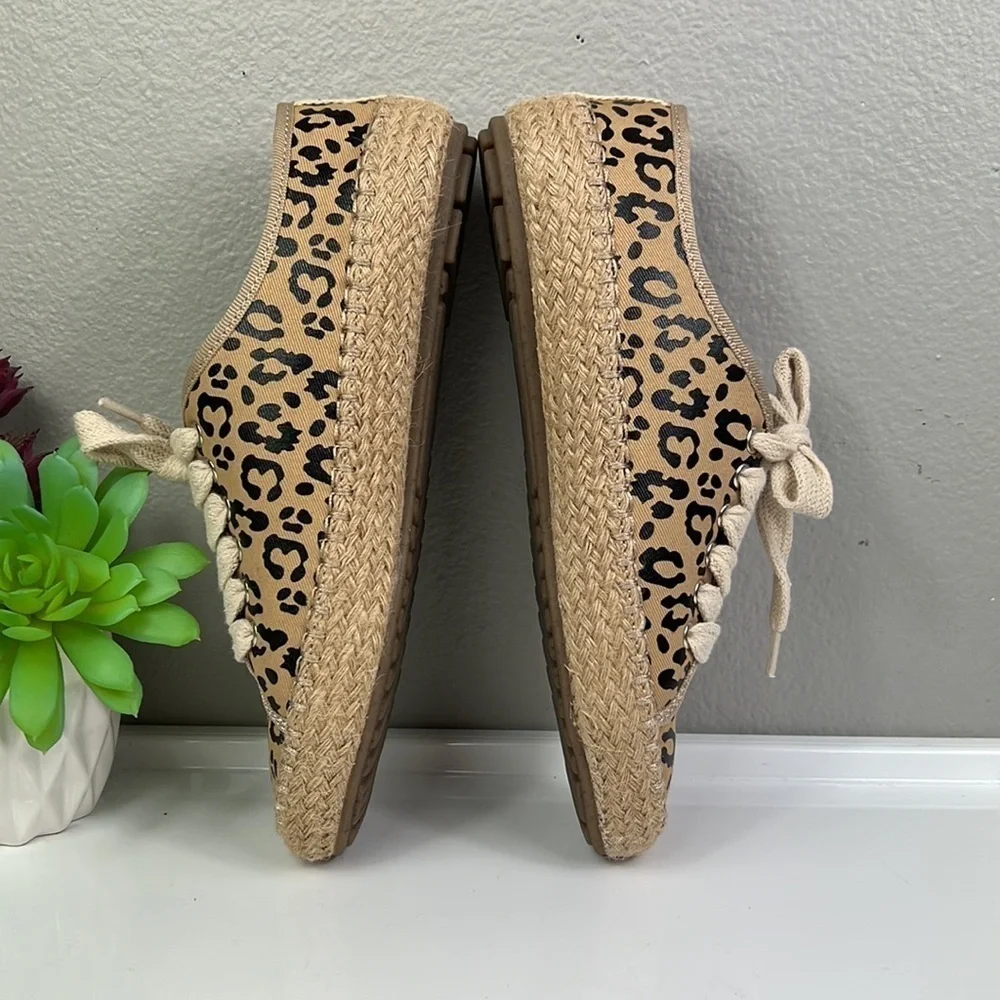 NWOB Emu Australia Agonis Espadrille Sneakers Leopard Beige Canvas Shoes 6 - Picture 10 of 12